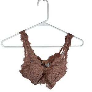 Aerie Lace Bralette in Brown